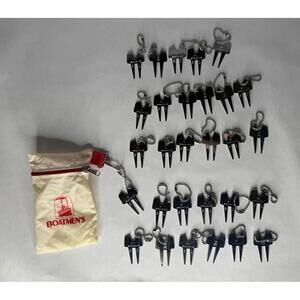 Vintage Boatmens Silver Tone Golf Divot Keychain Golf Aide Pack 29 Lot